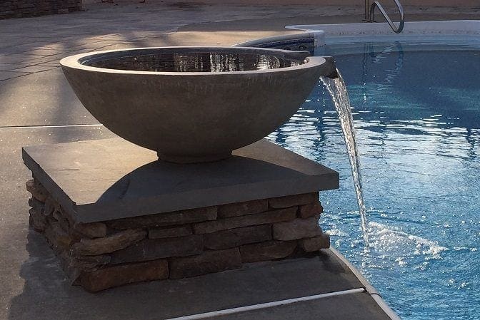 Pool spill over bowl
