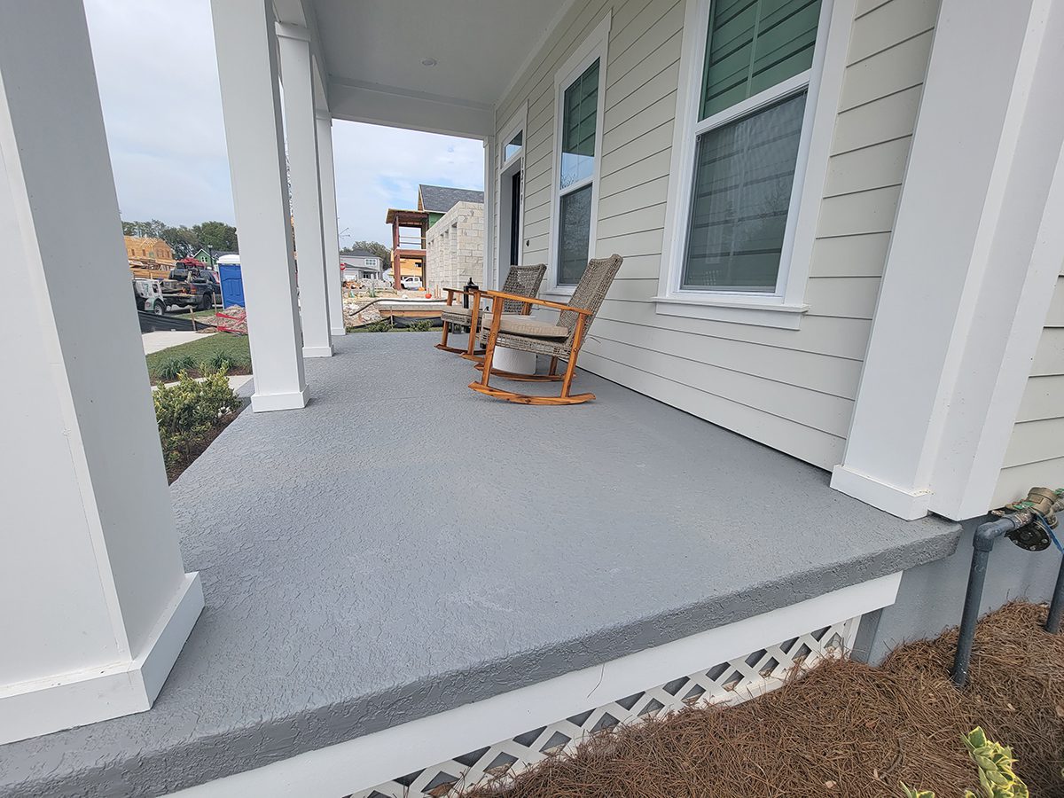 Concrete Coating on Porch