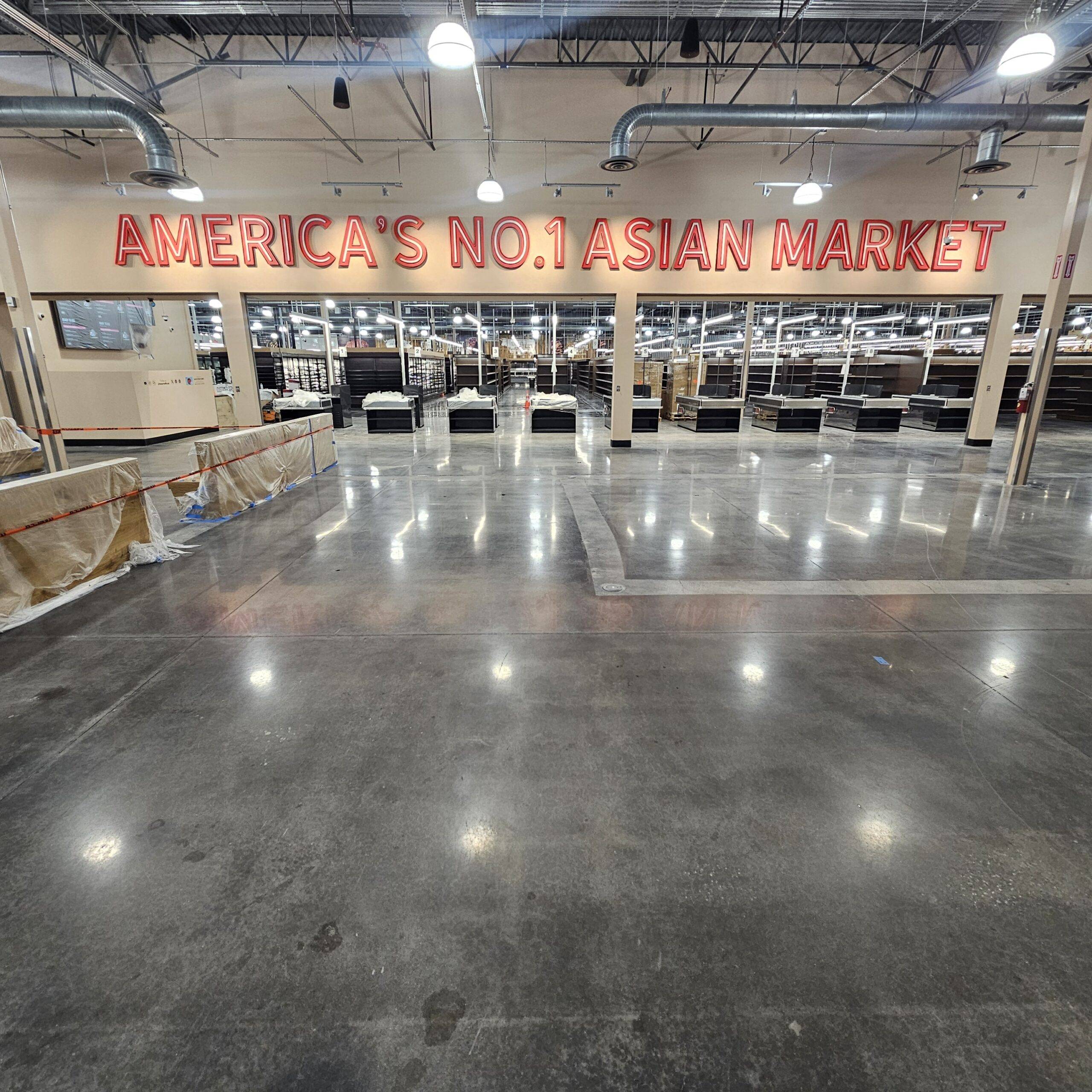 H-Mart Orlando Polished Concrete Flooring